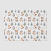 Papier Mousseline Les animaux de la forêt mignonnes Écureuils en hiv (Recto)