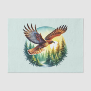 Papier Mousseline Les animaux des bois mignons dévoilent l'aigle qui