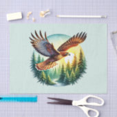 Papier Mousseline Les animaux des bois mignons dévoilent l'aigle qui (Artisanat)