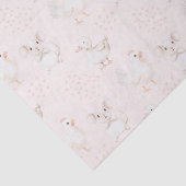 Papier Mousseline Les animaux mignons en rose (Détail)