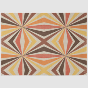 Papier Mousseline Les années 70 rétro 60s Motif géométrique rayonné