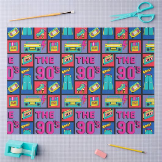 Papier Mousseline Les années 90 (Artisanat)