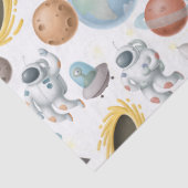 Papier Mousseline Les astronautes, les roquettes et les planètes sur (Détail)