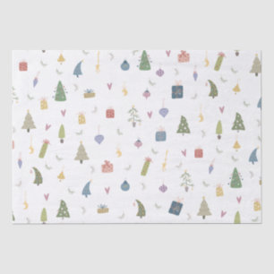 Papier Mousseline Les beaux arbres de Noël présentent des ornements 