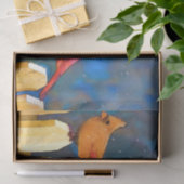 Papier Mousseline Les cardinaux sur la peinture de clôture - Art ori (Cadeau)