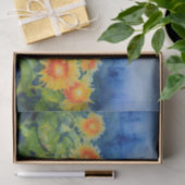 Papier Mousseline Les champs de tournesol (Cadeau)