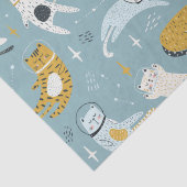 Papier Mousseline Les chats mignons dans l'espace idiot conviennent  (Détail)