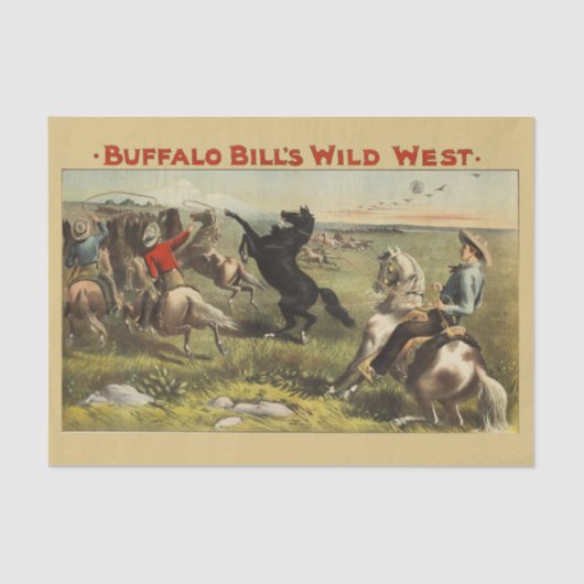 Papier Mousseline Les Chevaux de l'Ouest sauvage de Buffalo Bill (Recto)