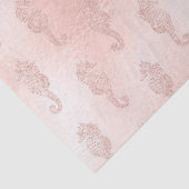 Papier Mousseline Les chevaux de mer sur la page de découpage rose (Détail)