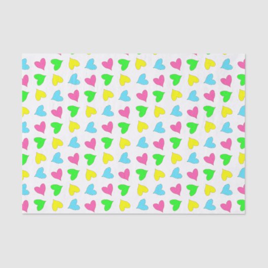 Papier Mousseline Les coeurs de Valentine (Recto)