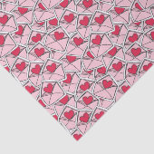 Papier Mousseline Les coeurs de Valentine sur des enveloppes (Détail)