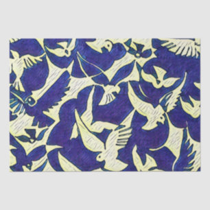 Papier Mousseline Les colombes en vol