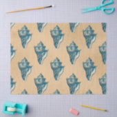 Papier Mousseline Les coquillages bleus sur la page de découpage de (Artisanat)