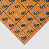 Papier Mousseline Les crânes noirs Joyeux Ballons d'Halloween (Détail)