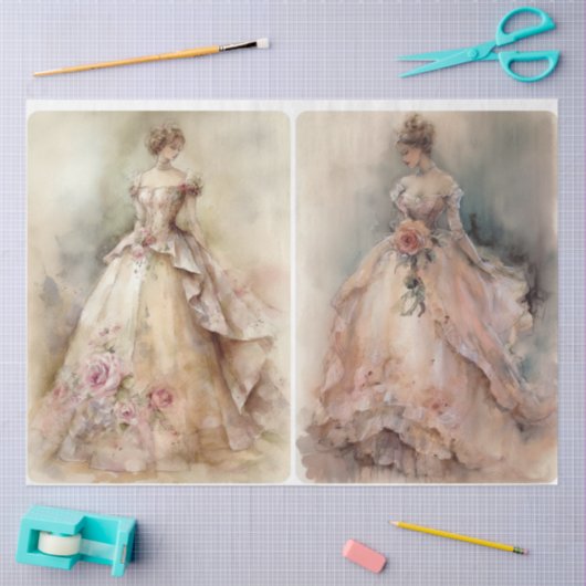 Papier Mousseline Les dames en attente (Artisanat)