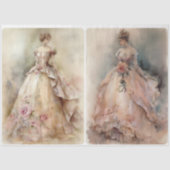 Papier Mousseline Les dames en attente (Recto)