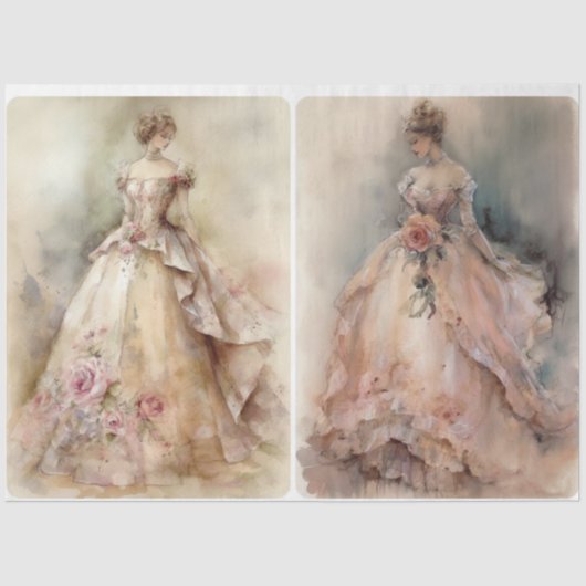 Papier Mousseline Les dames en attente (Recto)