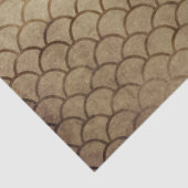 Papier Mousseline Les échelles de poissons sur la découpage Brown (Détail)