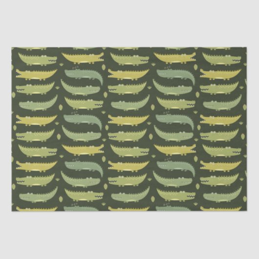 Papier Mousseline Les enfants de mignons alligators Crocodiles parla (Recto)