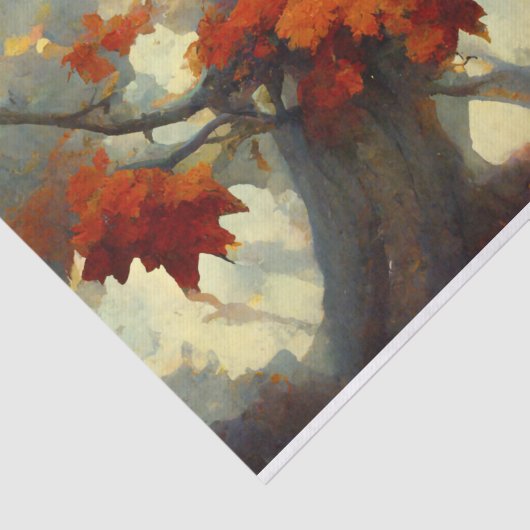 Papier Mousseline Les érables en peinture d'automne (Détail)