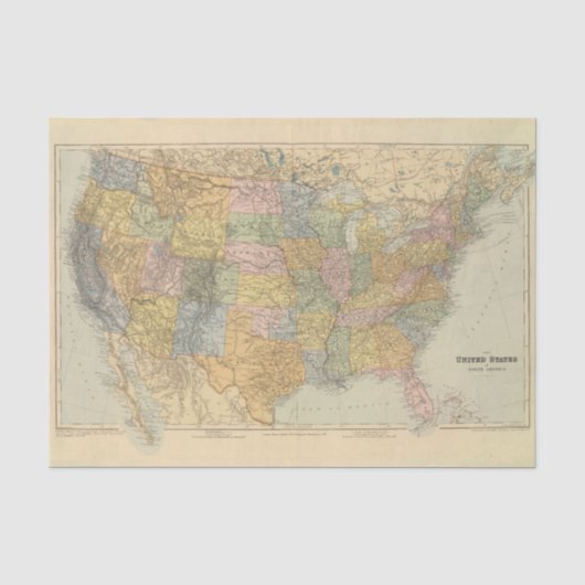 Papier Mousseline Les Etats-Unis 23 (Recto)
