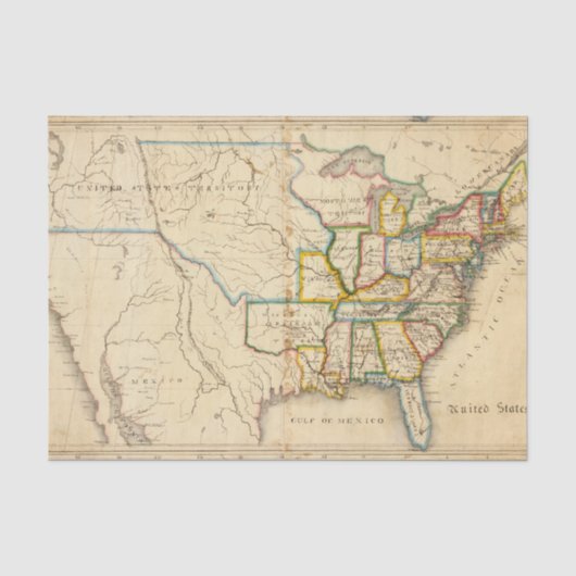 Papier Mousseline Les Etats-Unis 26 (Recto)