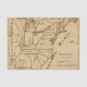 Papier Mousseline Les Etats-Unis d'Amérique 2