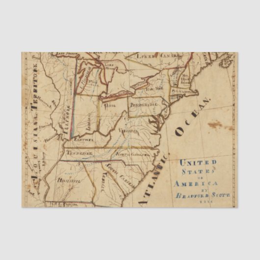 Papier Mousseline Les Etats-Unis d'Amérique 2 (Recto)