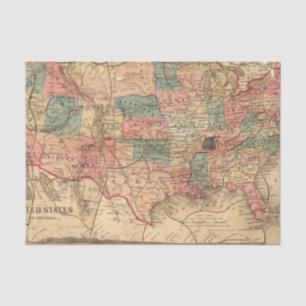 Papier Mousseline Les Etats-Unis d'Amérique 8