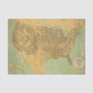 Papier Mousseline Les Etats-Unis et les territoires
