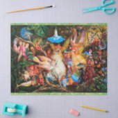 Papier Mousseline LES FAIRIES FAVORIENT OISEAUX ENCHTonnés Bois (Artisanat)