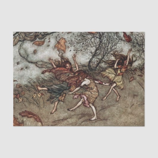 Papier Mousseline « Les Fées d'automne » d'Arthur Rackham (Recto)