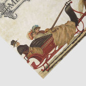 Papier Mousseline Les femmes de Noël victoriennes dans un chariot (Détail)