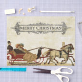 Papier Mousseline Les femmes de Noël victoriennes dans un chariot (Artisanat)