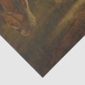 Papier Mousseline Les fermiers se reposent dans un champ avec des ch (Détail)