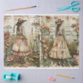 Papier Mousseline Les Filles Dans Le Papier Tissu De Découpage Du Ja (Artisanat)