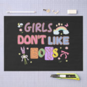 Papier Mousseline Les filles n'aiment pas les garçons (Artisanat)