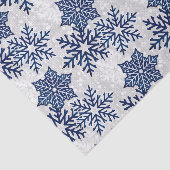 Papier Mousseline Les flocons bleus et blancs de Noël (Détail)