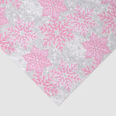 Papier Mousseline Les flocons roses et blancs de Noël (Détail)