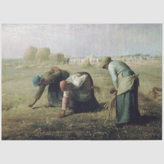Papier Mousseline Les Gleaners, Jean-François Millet, 1857 (Recto)