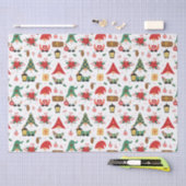 Papier Mousseline Les Gnomes Rouge Et Vert Pour Noël (Artisanat)
