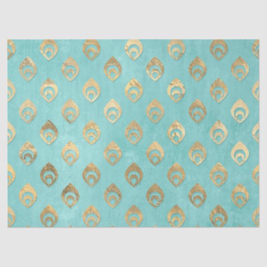 Papier Mousseline Les gouttelettes Abstraites d'or sur le découpage (Recto)