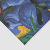 Papier Mousseline Les grands chevaux bleus par Franz Marc Tissue Pap (Détail)
