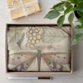 Papier Mousseline Les libellules aux Feuilles et aux fruits (Cadeau)