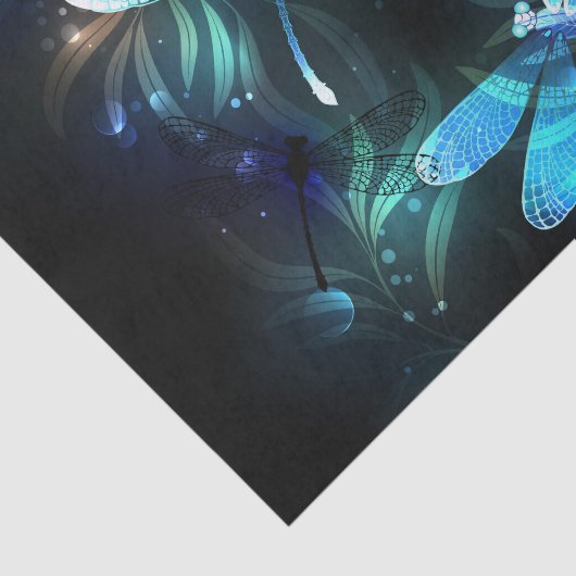 Papier Mousseline Les libellules du lac (Détail)