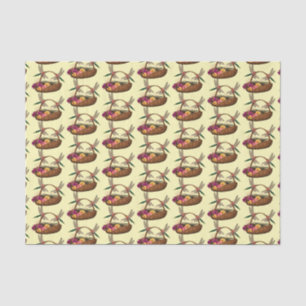 Papier Mousseline Les libellules sur le Motif du panier à fleurs