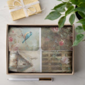 Papier Mousseline Les maisons d'oiseaux de printemps (Cadeau)