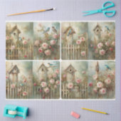 Papier Mousseline Les maisons d'oiseaux de printemps (Artisanat)