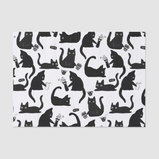 Papier Mousseline Les mauvais chats frappent des trucs sur (Recto)