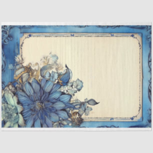Papier Mousseline Les nénuphars bleus fleur éphémère
